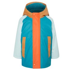 GX542: Blue Colour Block Hooded Jacket (2-5 years)